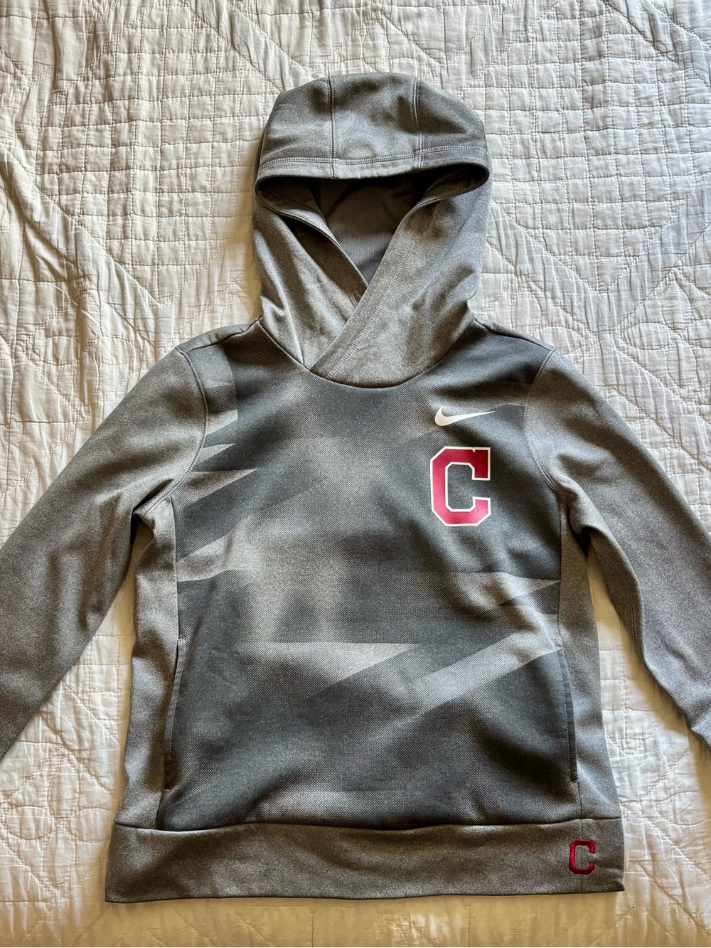 Nike Cleveland Guardians Gray Pullover Hoodie